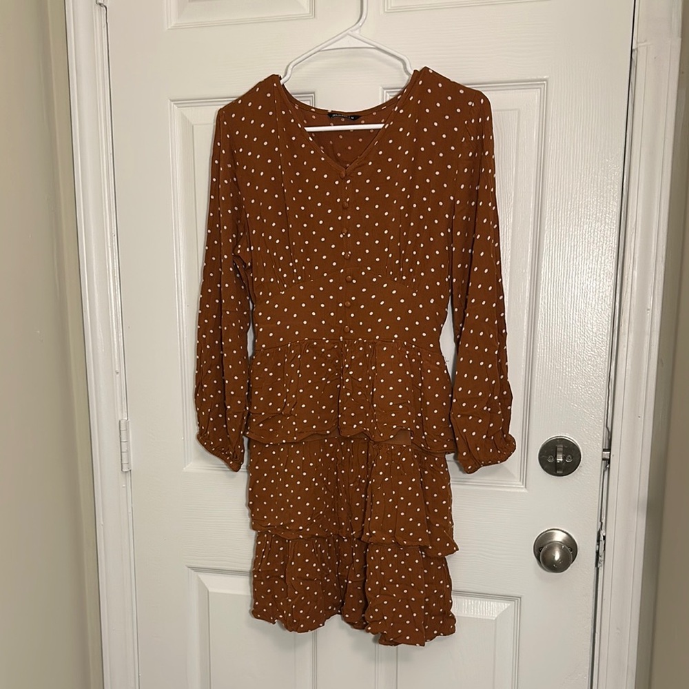 Brown Polka Dot Dress